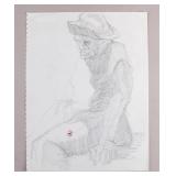 American Pencil on Paper Stamped Gagnon