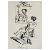 British Ink on Paper Attr. Daniel Maclise