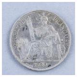 1930 French Indochina 20 Cents Coin