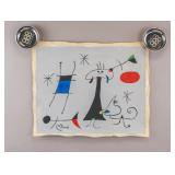 Spanish Acrylic on Canvas Signed Joan Miro