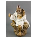 Chinese Pottery Carved Jigong Sculpture