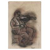 Charcoal Paper Signed Edgar Degas Galerie Athena