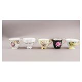 British Bone China Porcelain Floral Teacups 5pc