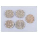 1973-93 Hong Kong Coins 5pc