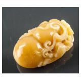 Chinese Yellow Hardstone Carved Pendant