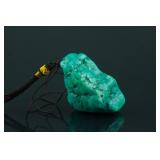 Chinese Natural Turquoise Carved Pendant