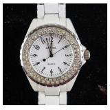 Vintage Chanel Etanche Gemstone White Watch