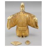 Japanese Gold-plated Kabuki Figurine