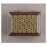 Vintage Persian Wood Khatamkari Marquetry Box
