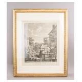 French Etching on Paper by Bernard Baron