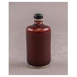 Chinese Brown Peking Glass Snuff Bottle