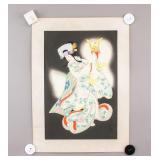 Japanese Woodblock on Paper by Hasegawa Sadanobu