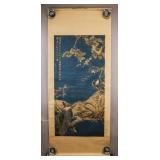 WC on Paper Scroll Sgd Cheng Zhang w/ Red Seals