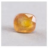 5.20ct Cushion Natural Yellow Sapphire w/ Cert