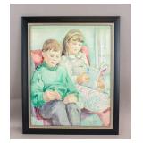 American Watercolor on Paper Signed Mary Cassatt