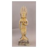 Thai Marble Stone Carved Buddha Sculpture