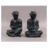 1961 Bronze Sculptures Austin Prod Scholars 2pc