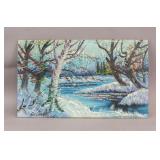 Canadian Oil on Board Signed Russ Stonehouse