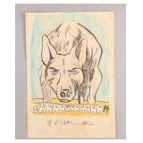 American Charcoal on Paper Signed Roy Lichtenstein