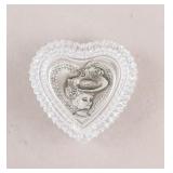 Vintage France Crystal Jewelry Box