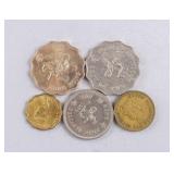Vintage Assorted Hong Kong Coins 5pc