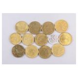 1990s - 2000s Costa Rica Coins 13pc