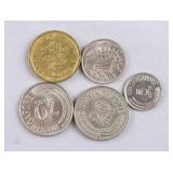 1960s - 80s Singapore Coins 5pc