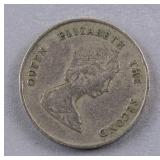 1986 Eastern Caribbean States 25 Cents Coin