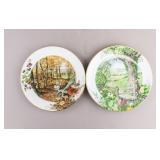 1979 UK Royal Worcester Porcelain Plates 2pc