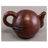 Chinese Vintage Zisha Peach Form Teapot