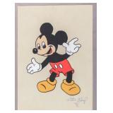 American Mixed Media on Paper Signed Walt Disney