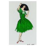 American Watercolor on Paper Signed Andy Warhol