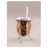 Argentina Mate Gourd Yerba Tea Cup w/ Straw