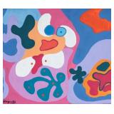 Italian Oil on Paper Signed Alberto Magnelli