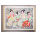 Chinese Litho on Paper Signed Wu Guanzhong 