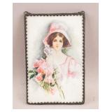 1909 Antique Framed & Stamped Post Card