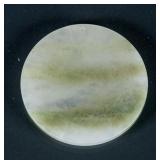 Burma Green Jadeite Carved Round Pendant