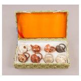 Chinese Zisha Tiny Teapot Set 8pc w/ Box