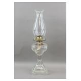 Vintage Large Glass Hurricane Oil Lamp