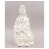 Chinese White Porcelain Guanyin Sculpture