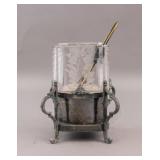 Victorian Silver-plated Pickle Castor w/ Tong