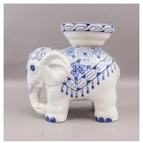 Vintage Porcelain Elephant Garden Stool