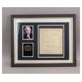 Hand-written Note Signed Albert Einstein '1945 COA