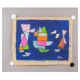 Swiss Arcylic on Canvas Signed Paul Klee