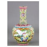 Qing Famille Rose Porcelain Vase Yongzheng Mark