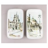 British White Porcelain Napoli Plates 2pc