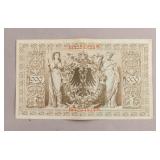 1910 Germany 1000 Mark Banknote