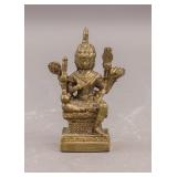 Vintage Thailand Brass Brahma Buddha Sculpture