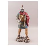 Vintage Roman Soldier Metal Sculpture