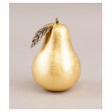 Vintage Gilt Shiny Pottery Pear